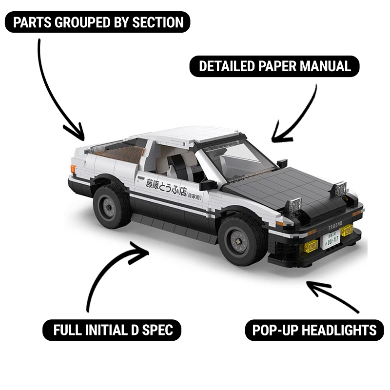 Remote Controlled Initial D AE86 1233pcs mySite