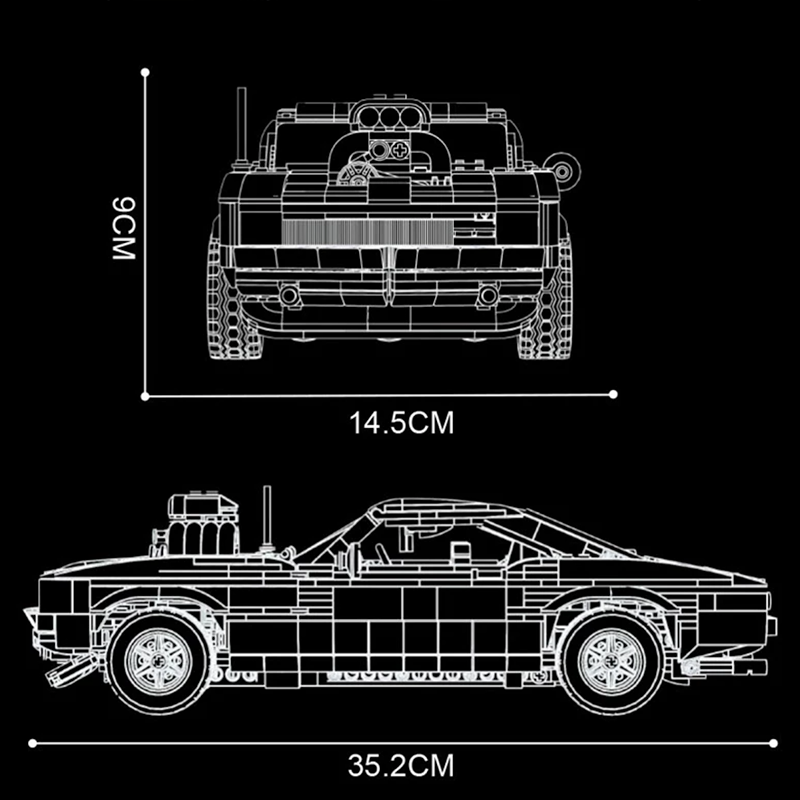 Supercharged Muscle Car 1438pcs mySite