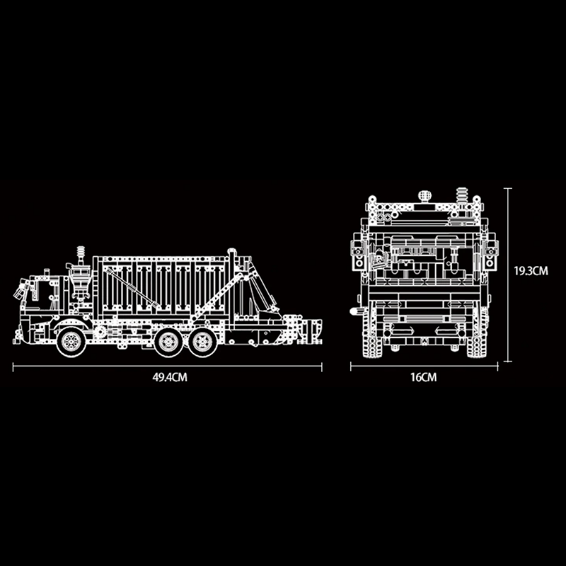 Remote Controlled Garbage Truck 1688pcs mySite