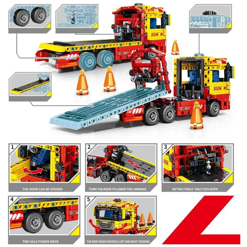 Remote Controlled Flatbed Tow Truck 784pcs mySite