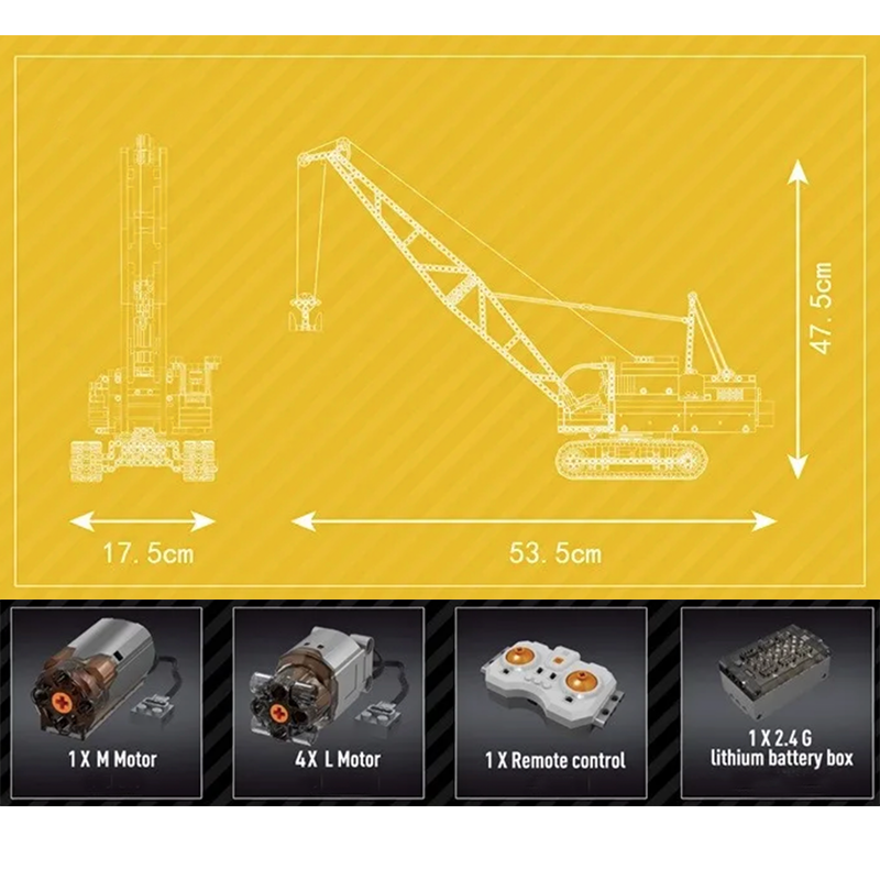 Remote Controlled Crawler Crane 1204pcs mySite