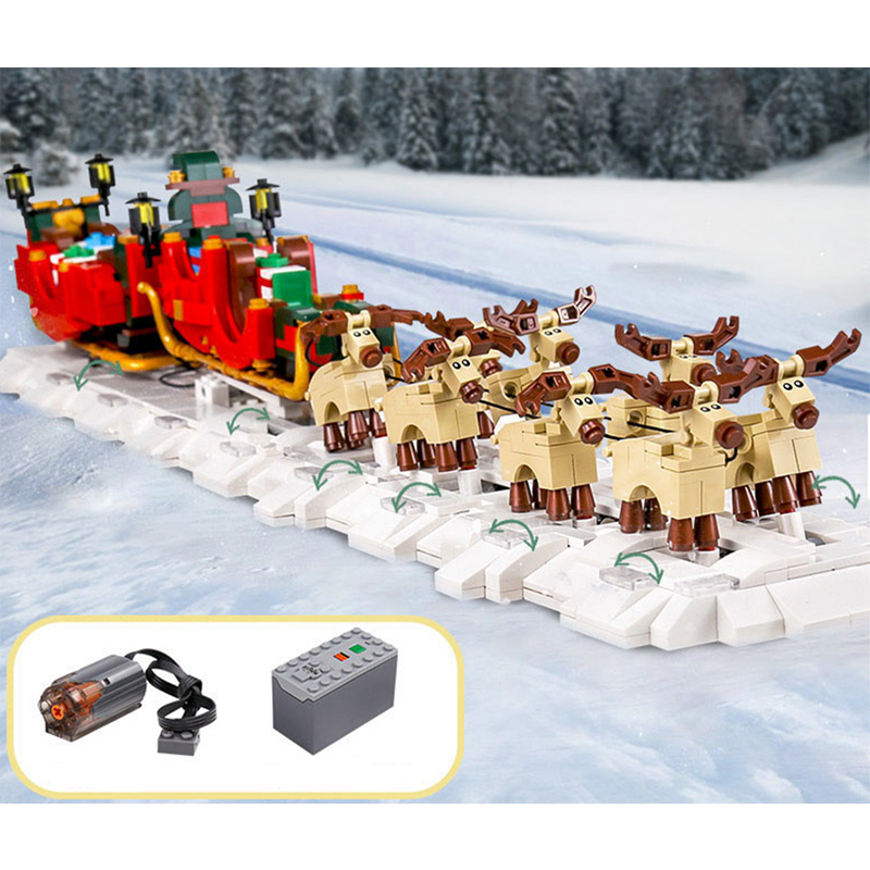 Motorised Santa, Sleigh & Reindeer 1317pcs mySite