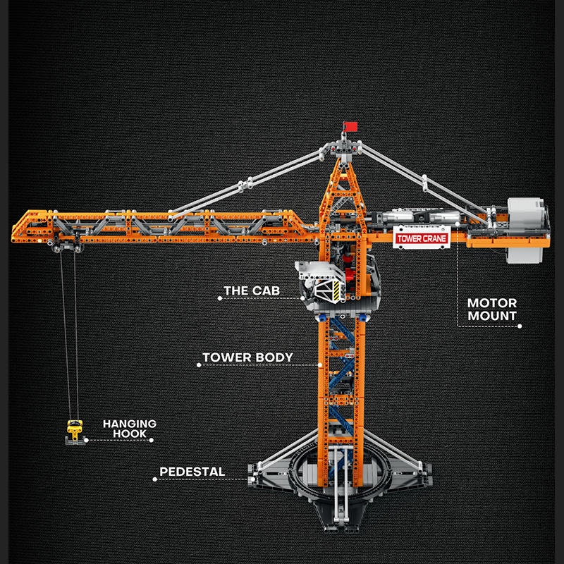 Remote Controlled Tower Crane 1287pcs mySite