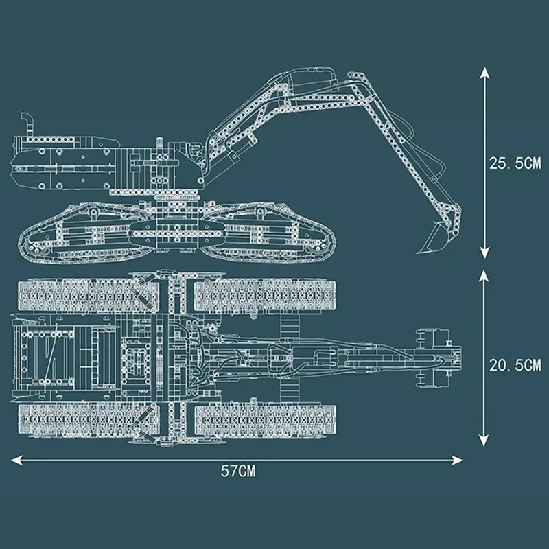 Remote Controlled Morphing Excavator 2236pcs mySite