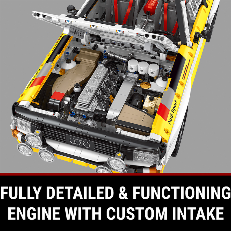 Audi Rally Quattro S1 Group B 1984 | 1:8 Scale 3886 pcs - RBrickstem®