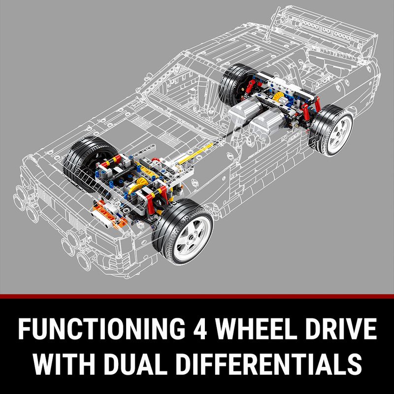 Audi Rally Quattro S1 Group B 1984 | 1:8 Scale 3886 pcs - RBrickstem®
