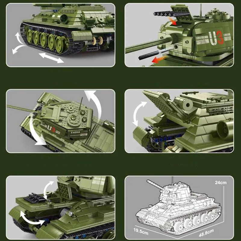 Remote Controlled T34 Tank 2051pcs mySite