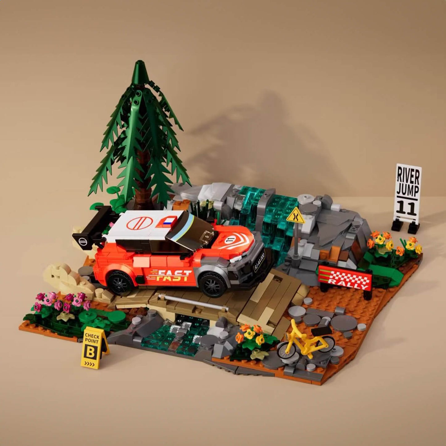 River Jump Rally Scene 1102Pcs