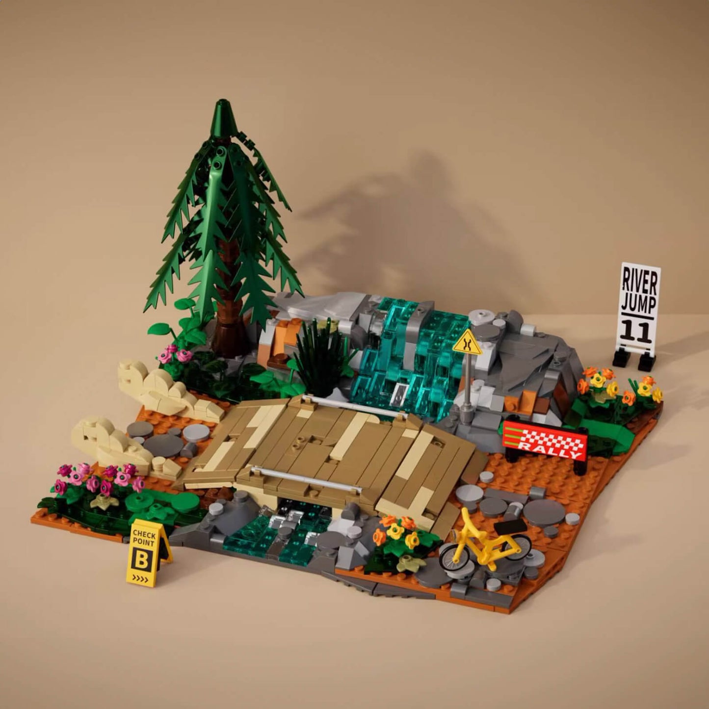 River Jump Rally Scene 1102Pcs