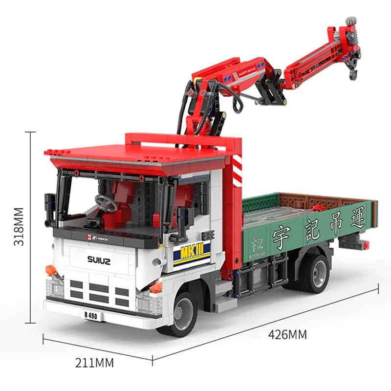 Remote Controlled Crane Truck 1476pcs - RBrickstem®