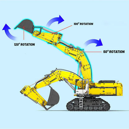 Remote Controlled Excavator 2070pcs - RBrickstem®