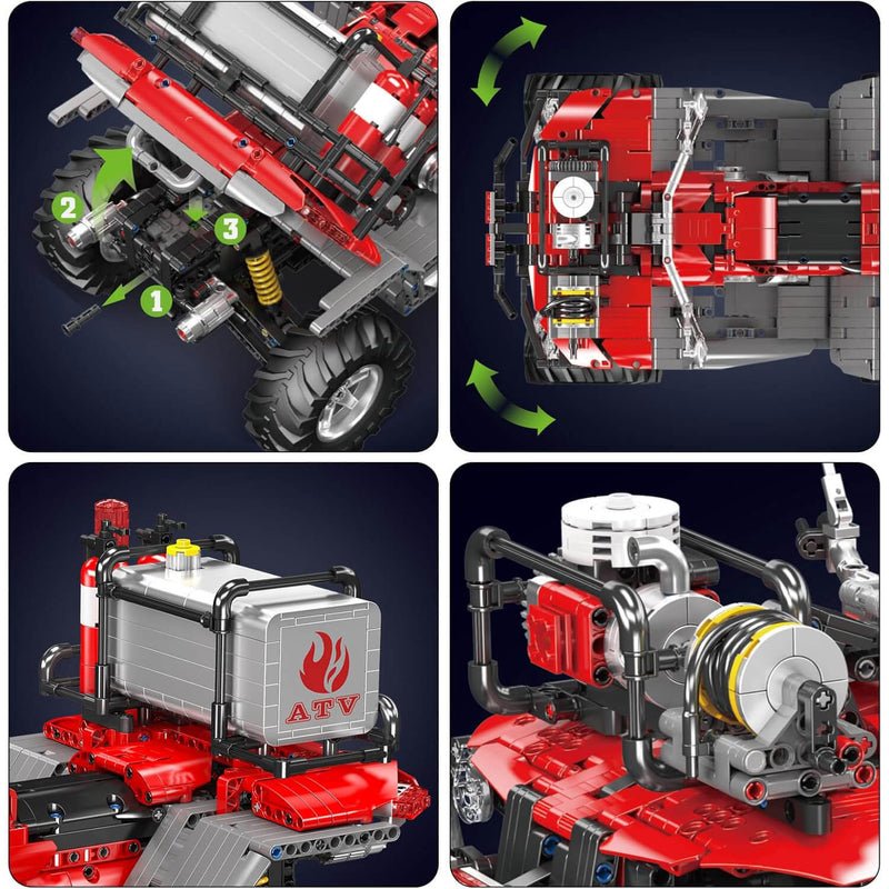 Remote Controlled Fire Rescue ATV 2099PCS - RBrickstem®