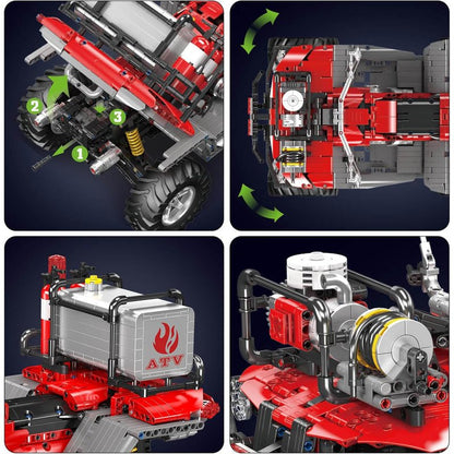 Remote Controlled Fire Rescue ATV 2099PCS - RBrickstem®