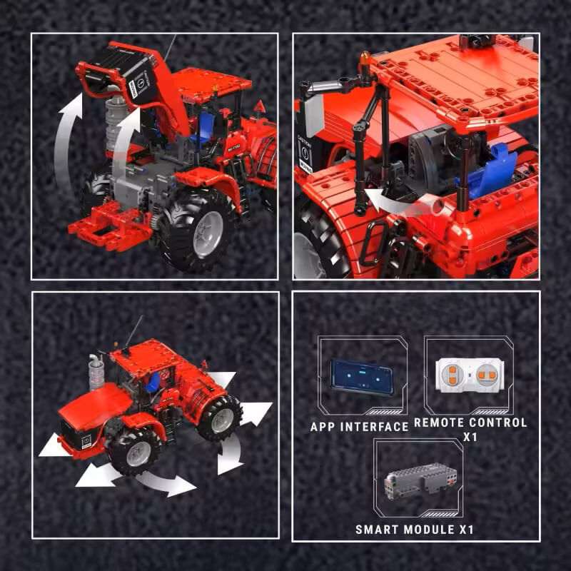Remote Controlled Red Tractor 1299Pcs