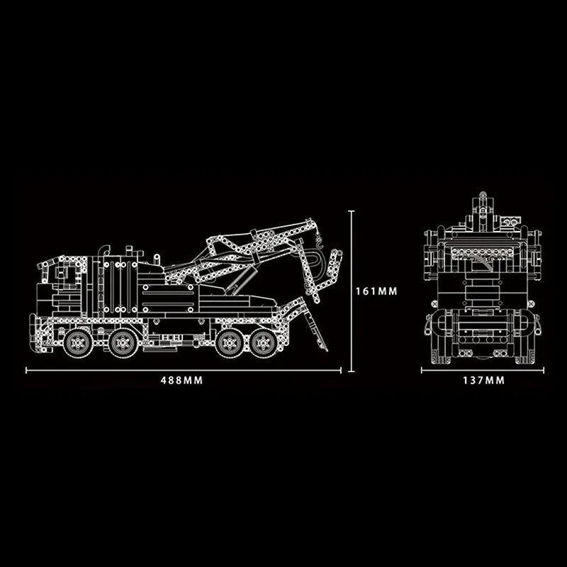 Remote Controlled Tow Truck 1497pcs - RBrickstem®