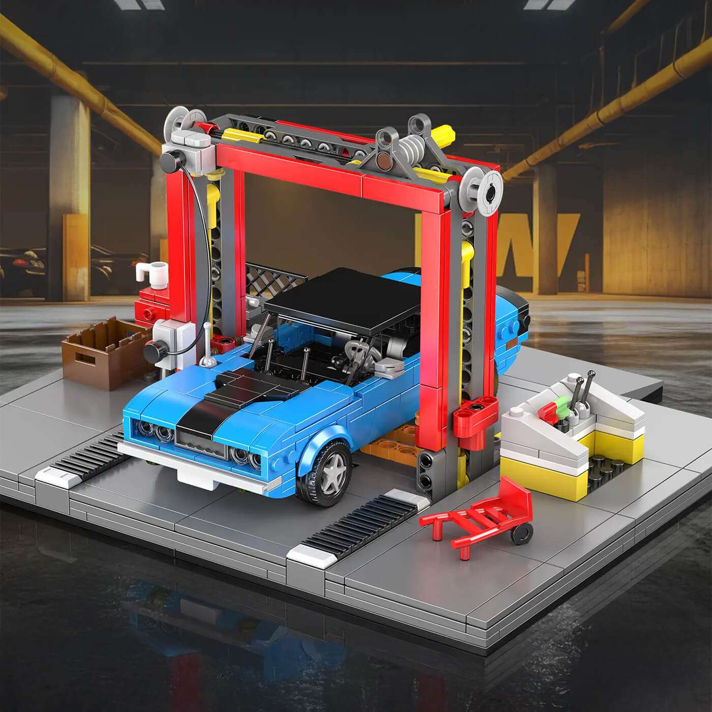 70's American Auto Repair Shop 857Pcs