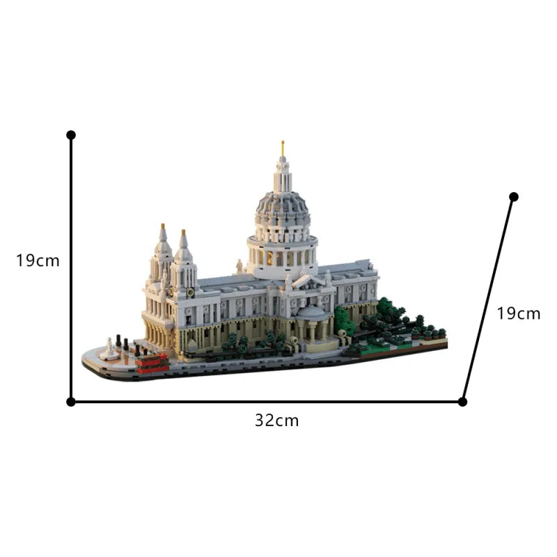Saint Paul's Cathedral 1:800 2148pcs - RBrickstem®