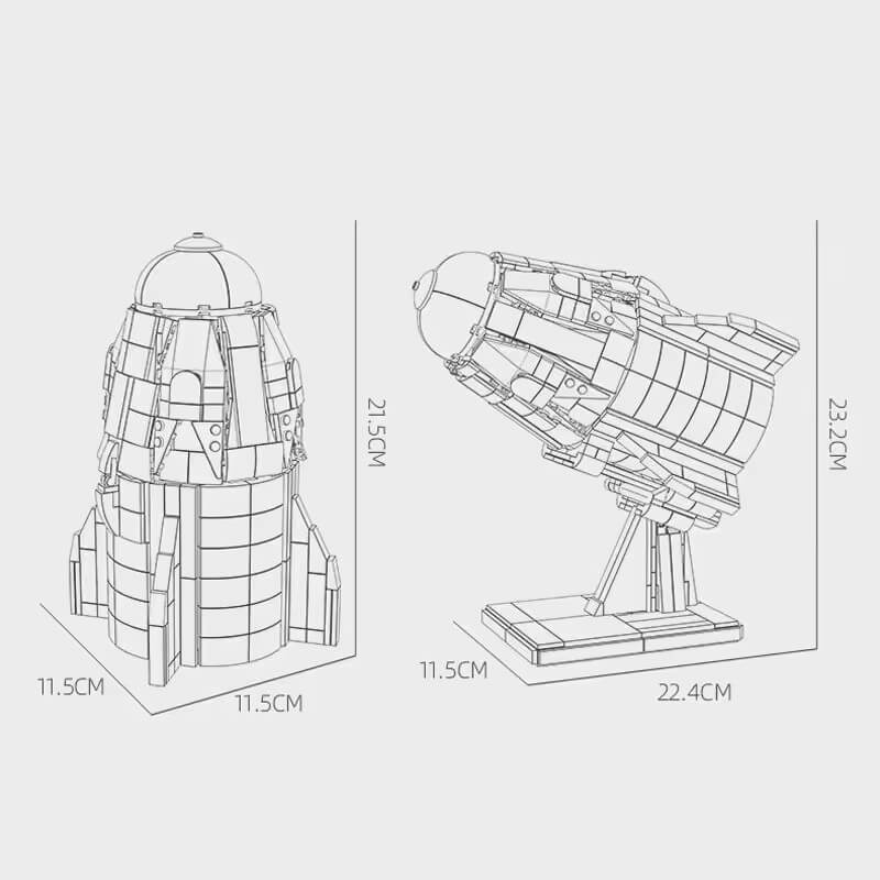Space Capsule Explorer 849Pcs - RBrickstem®
