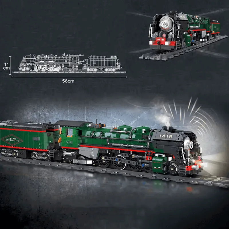 The 141 R French Steam Locomotive 1781pcs - RBrickstem®
