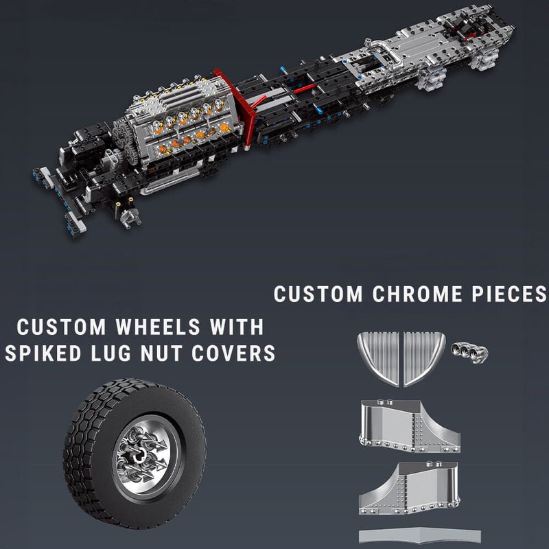 The American V24 Diesel Truck 3484Pcs - RBrickstem®