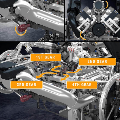 The Ultimate Scandinavian 5L V8 Engine & Gearbox 3191Pcs - RBrickstem®