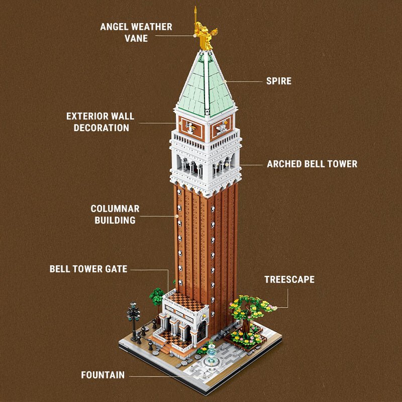 The Ultimate St. Mark’s Campanile 3902Pcs - RBrickstem®