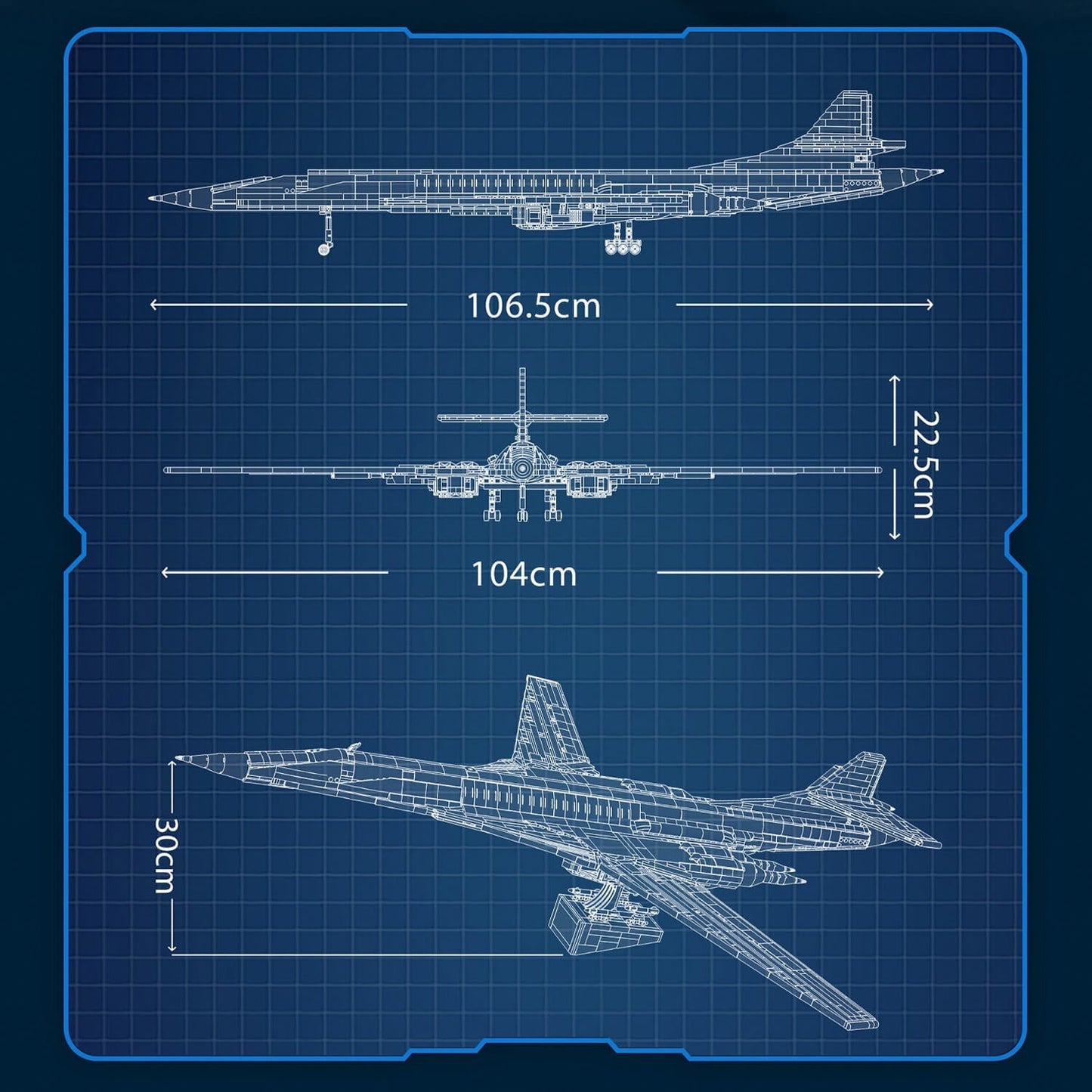 The Ultimate Tupolev Tu-160 3469Pcs