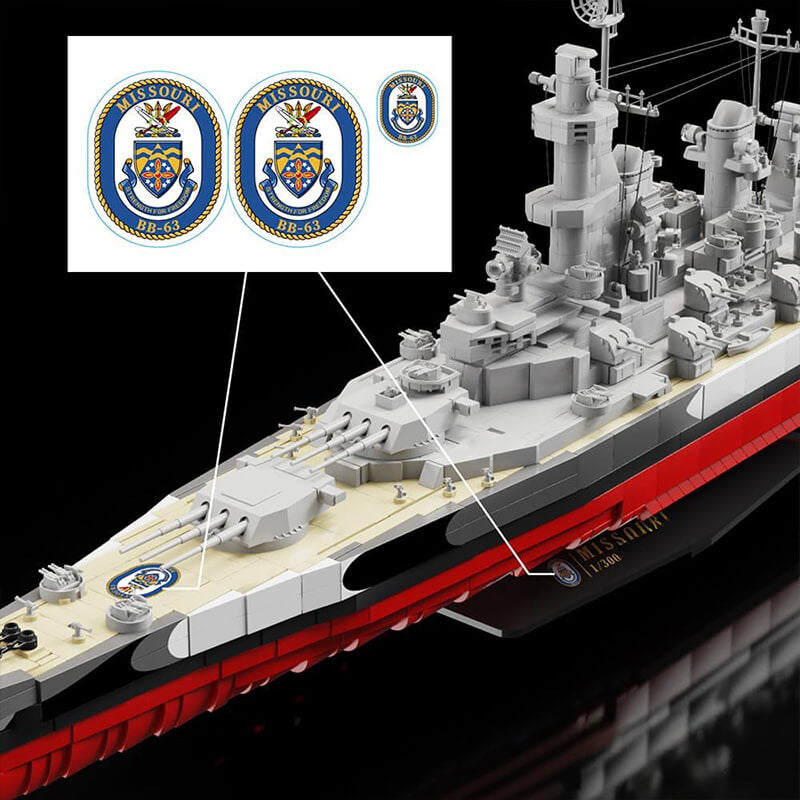 The USS Missouri BB-63 Battleship 2567Pcs