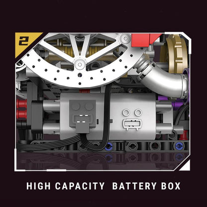 V8 Rear Supercar Powertrain 1393Pcs - RBrickstem®