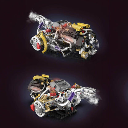 V8 Rear Supercar Powertrain 1393Pcs - RBrickstem®