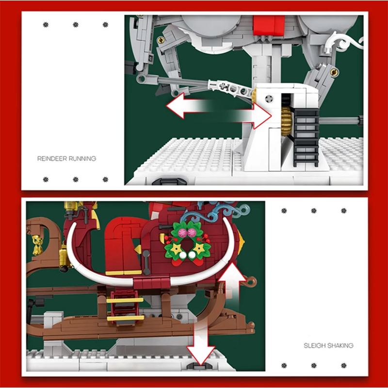 Santa & Reindeer Kinetic Sculpture 1571pcs mySite