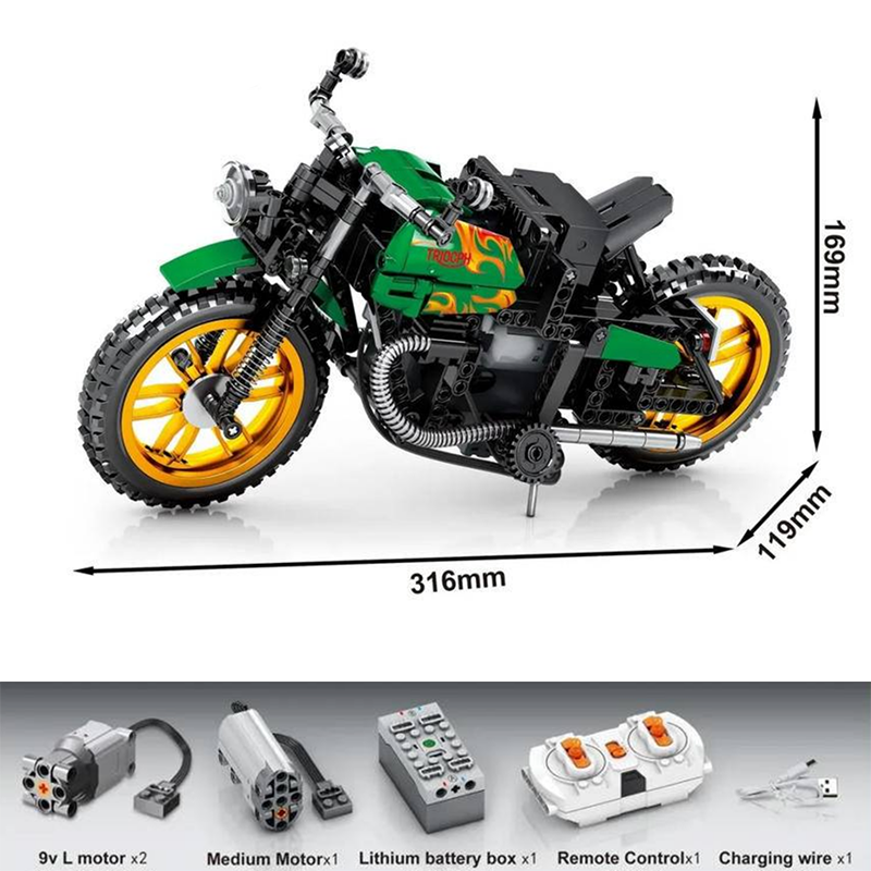 Remote Controlled Motorbike 444pcs mySite