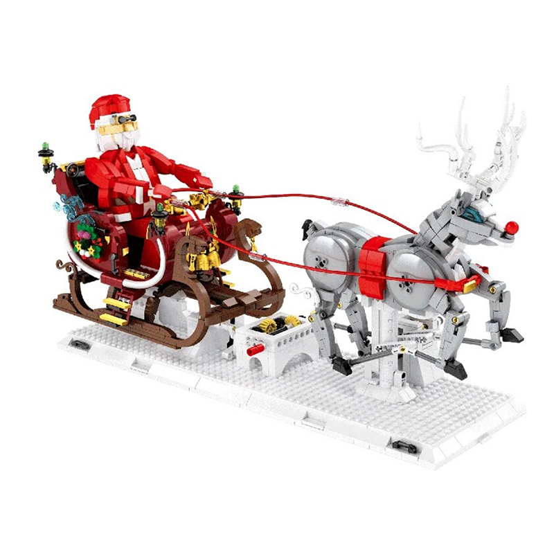 Santa & Reindeer Kinetic Sculpture 1571pcs mySite