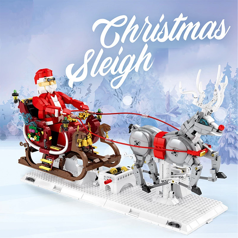 Santa & Reindeer Kinetic Sculpture 1571pcs mySite