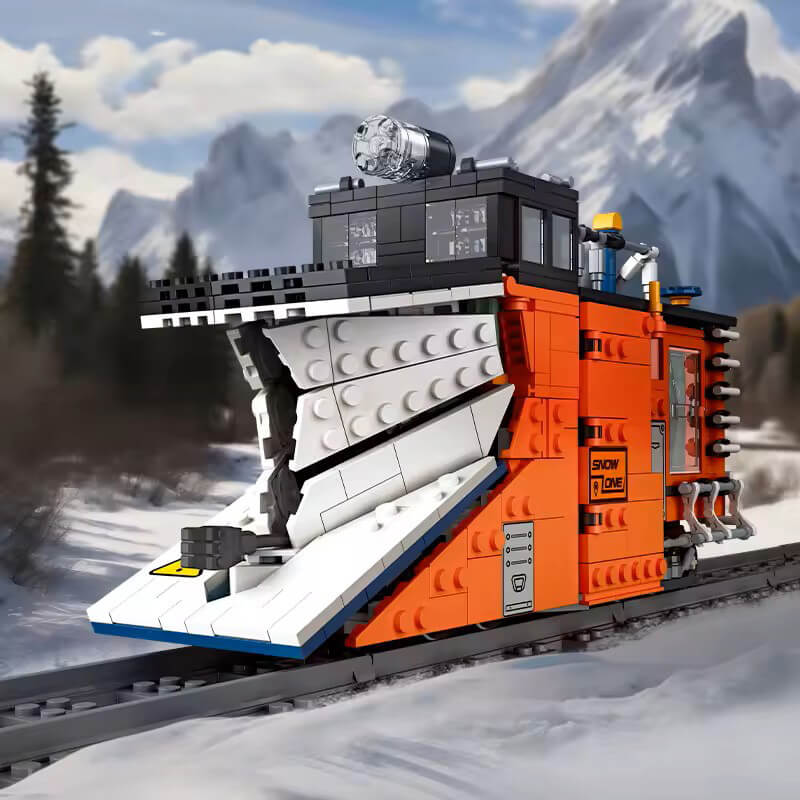 Wedge Snow Plow Train 944Pcs - RBrickstem®