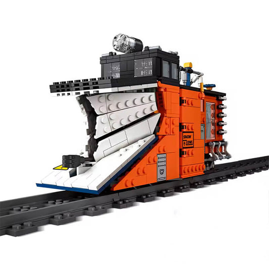 Wedge Snow Plow Train 944Pcs - RBrickstem®