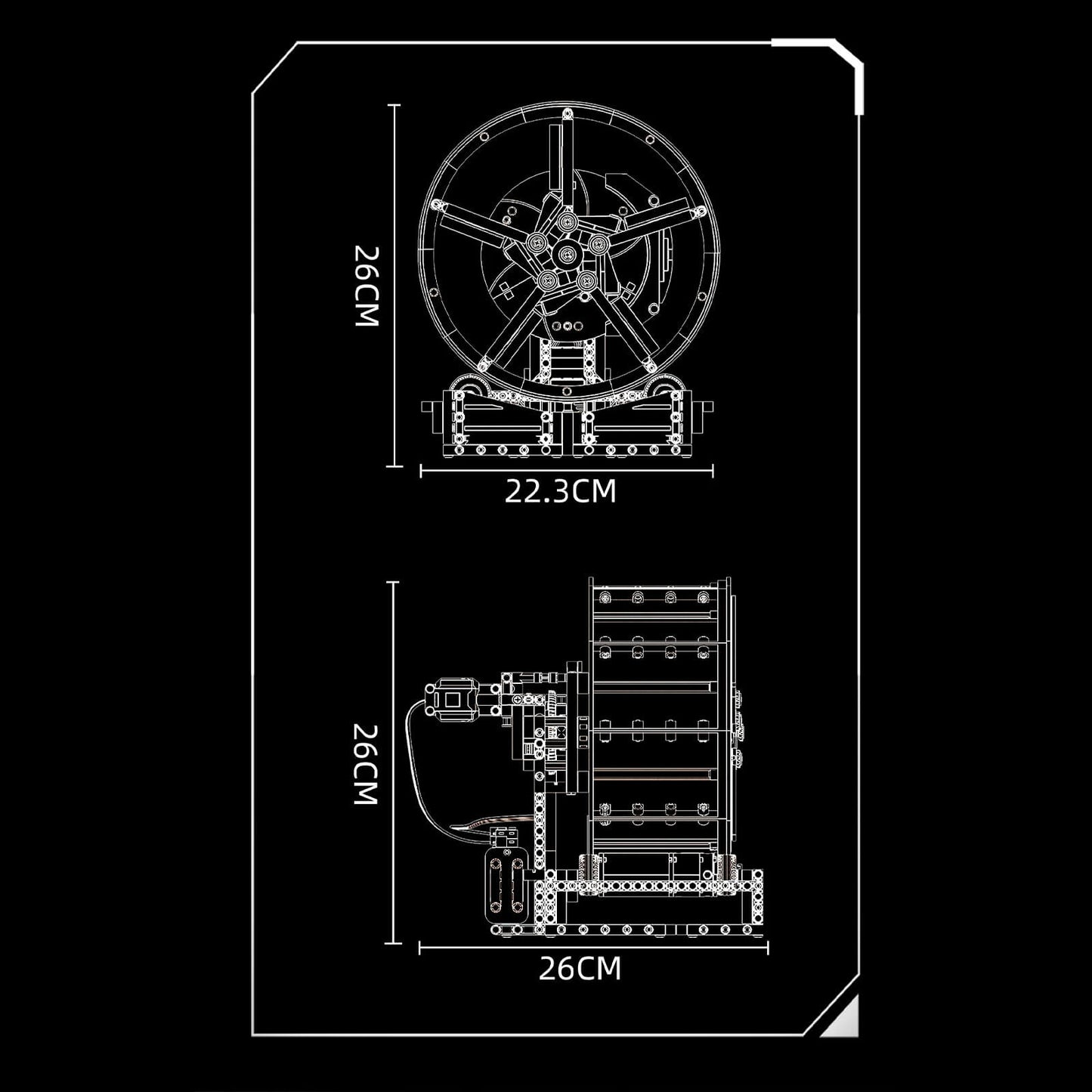 Motorised Supercar Wheel Display 577Pcs