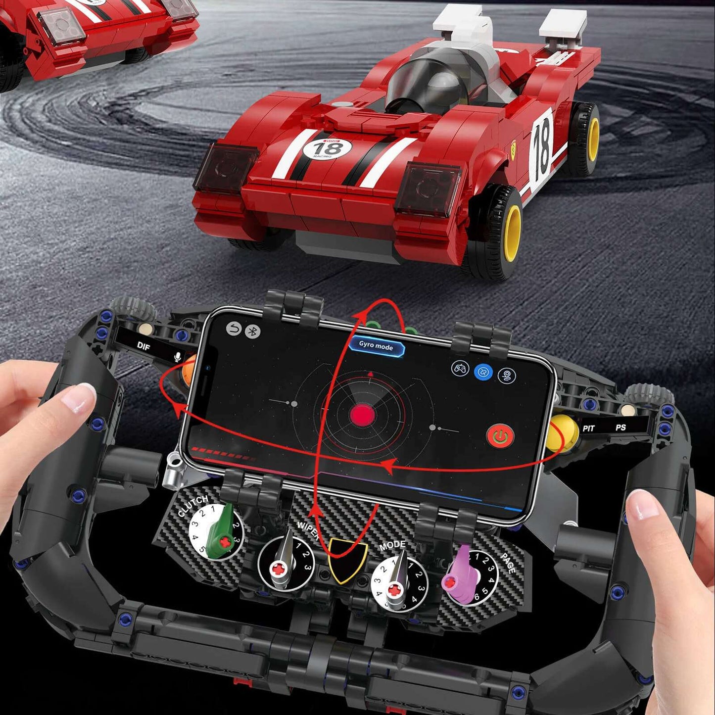 1:1 Italian Bull Racing Steering Wheel 866Pcs