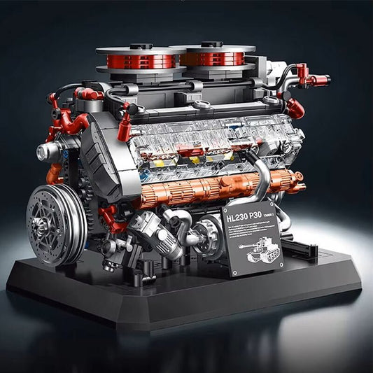 WW2 German V8 Tank Engine 1235Pcs - RBrickstem®