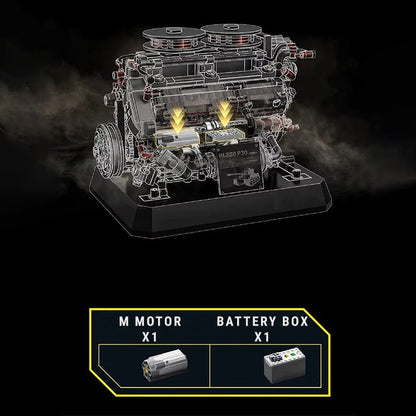 WW2 German V8 Tank Engine 1235Pcs - RBrickstem®