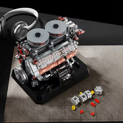 WW2 German V8 Tank Engine 1235Pcs - RBrickstem®