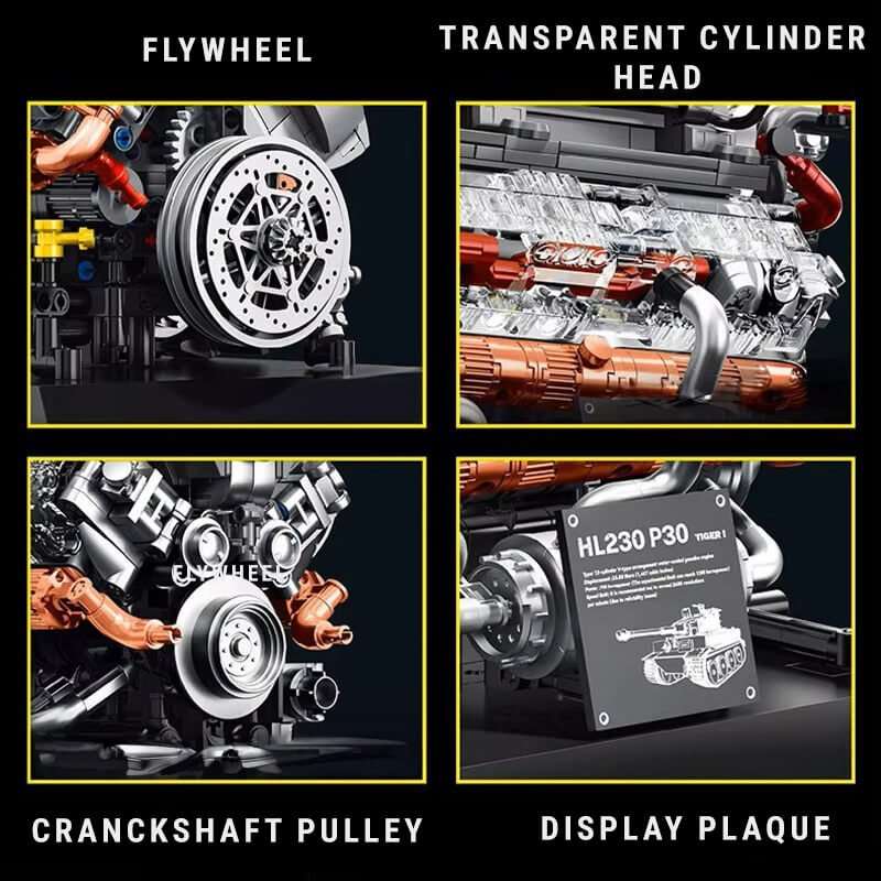 WW2 German V8 Tank Engine 1235Pcs